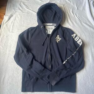 navy blue y2k abercrombie hoodie